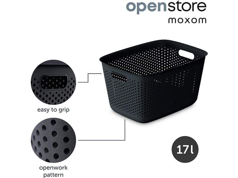 Cesto portaoggetti OPENSTORE nero Cesto portaoggetti OPENSTORE nero