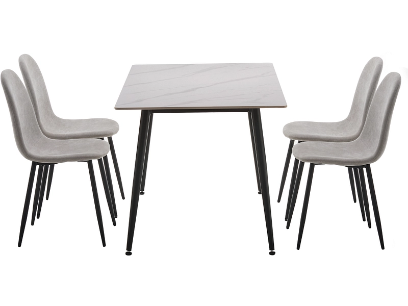 Set Tisch und 4 Stühle DINNING