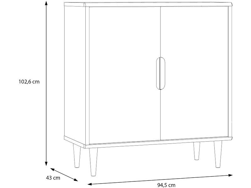 Commode EASYKLIX SHERBROOKE 2 portes Commode EASYKLIX SHERBROOKE 2 portes