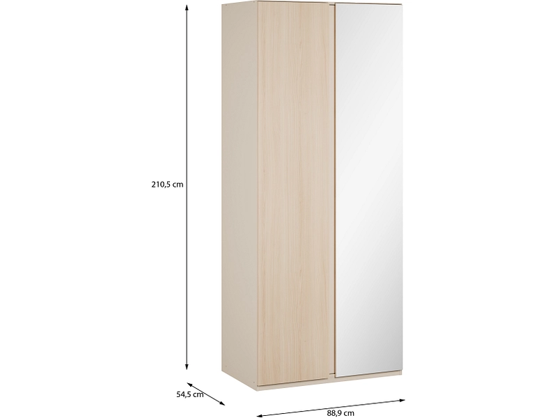 Armoire portes battantes OSAKA chêne Armoire portes battantes OSAKA chêne