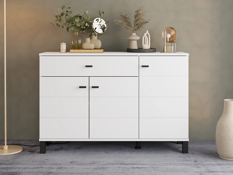 Commode ALMOND 3 portes 1 tiroir Commode ALMOND 3 portes 1 tiroir