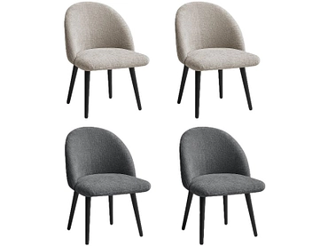 BOBOCHIC Set mit 4 Stühlen LALIE