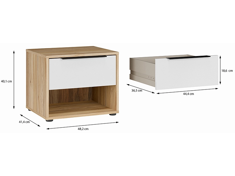 Comodino ALABAMA 1 cassetto