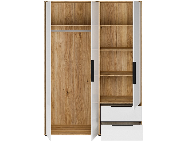 Armoire portes battantes ALABAMA blanc brillant