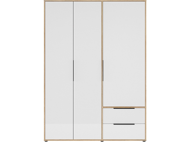 Armoire portes battantes ALABAMA blanc brillant