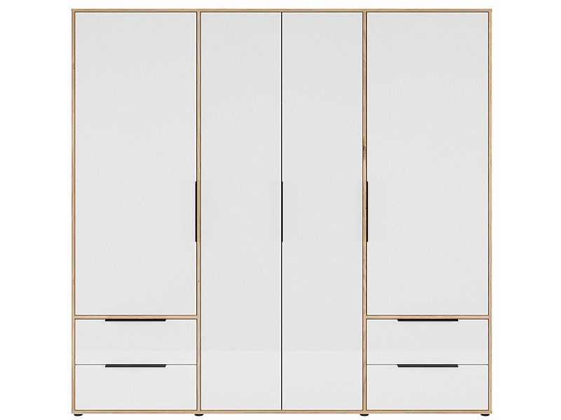 Armoire portes battantes ALABAMA blanc brillant