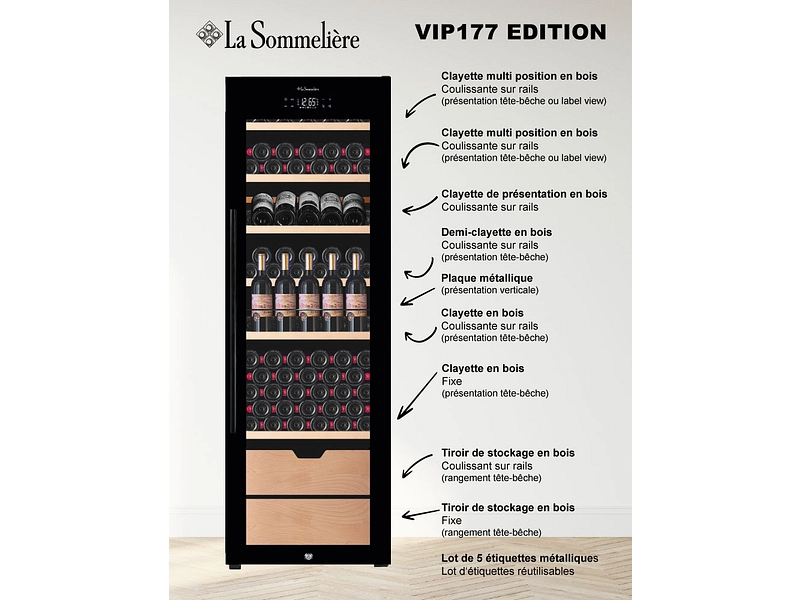 LA SOMMELIERE Frigo per vino da invecchiamento