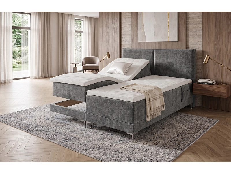 Elektrisches Boxspringbett HUNTER grau Elektrisches Boxspringbett HUNTER grau