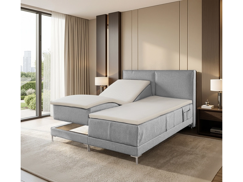 Boxspring eletttrico HUNTER grigio Boxspring eletttrico HUNTER grigio