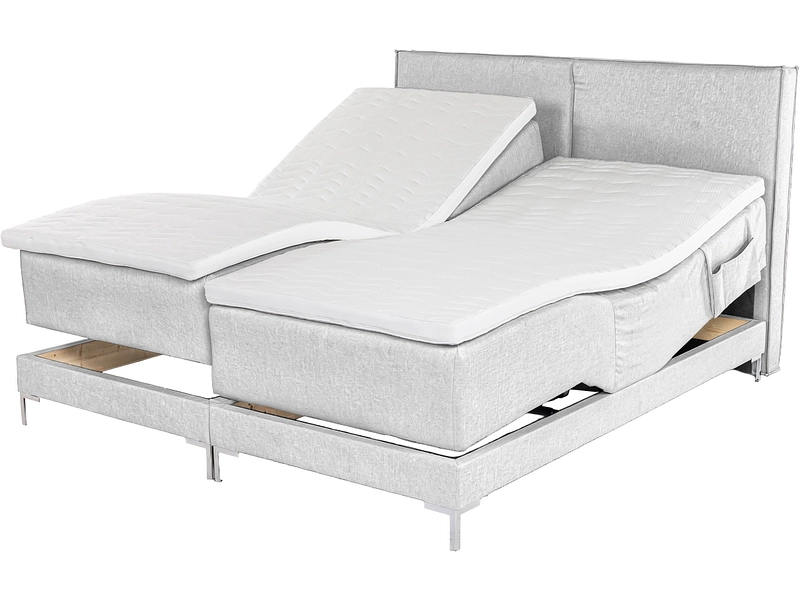 Elektrisches Boxspringbett HUNTER hellgrau Elektrisches Boxspringbett HUNTER hellgrau