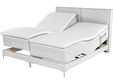 Elektrisches Boxspringbett HUNTER hellgrau