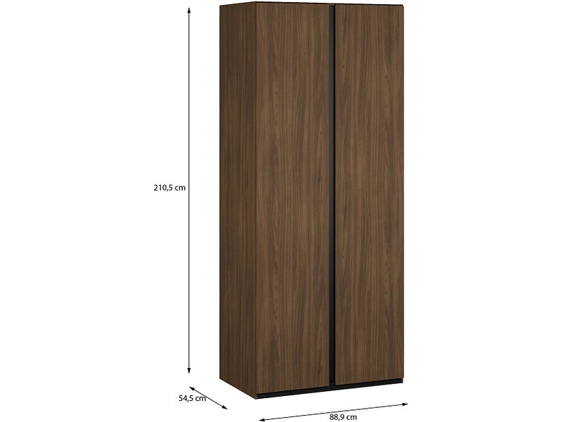 Armoire portes battantes OSAKA noyer Armoire portes battantes OSAKA noyer