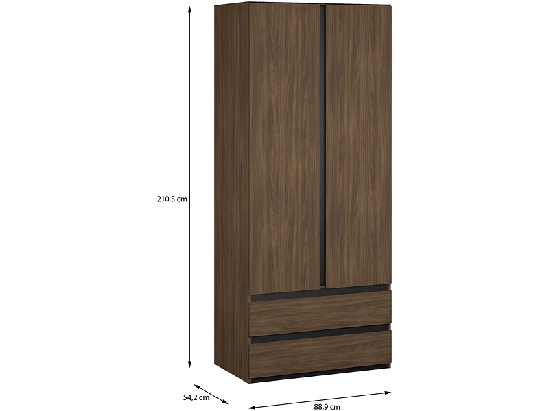 Armoire portes battantes OSAKA noyer Armoire portes battantes OSAKA noyer