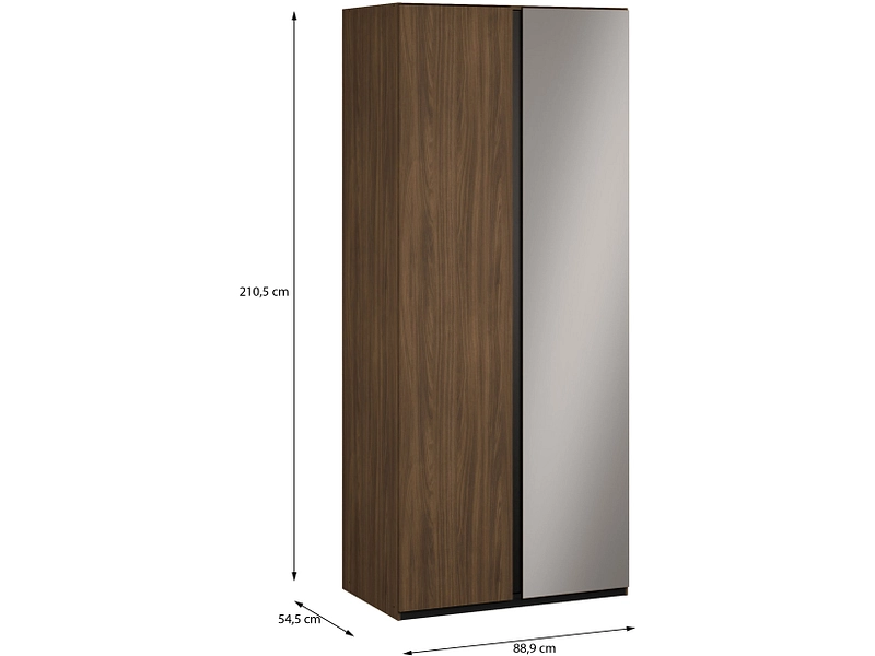 Armoire portes battantes OSAKA noyer Armoire portes battantes OSAKA noyer