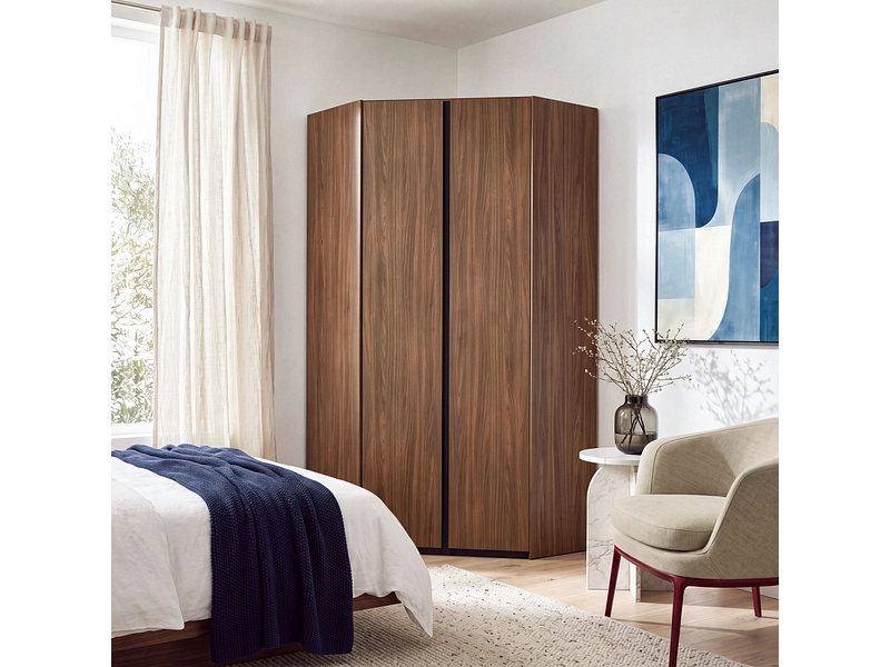 Armoire d'angle OSAKA noyer Armoire d'angle OSAKA noyer