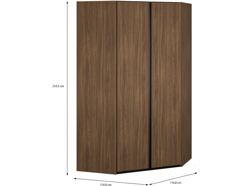 Armoire d'angle OSAKA noyer Armoire d'angle OSAKA noyer
