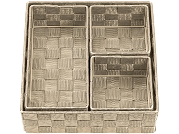 Set Aufbewahrungsboxen IRINA taupe