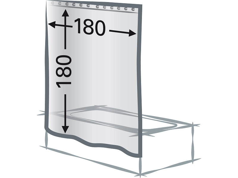 DIAQUA Duschvorhang BASIC weiss DIAQUA Duschvorhang BASIC weiss