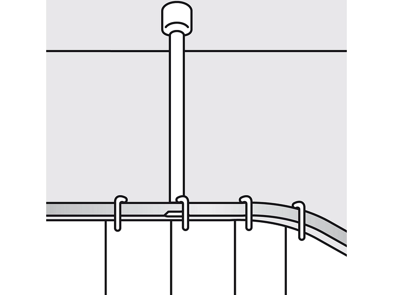 DIAQUA Deckenhalterung für Duschstange BASIC chrom DIAQUA Deckenhalterung für Duschstange BASIC chrom