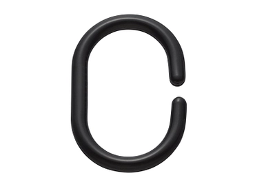 DIAQUA Duschvorhangringe BASIC schwarz