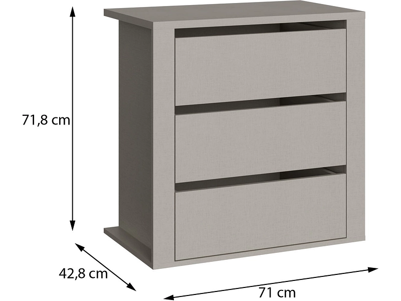 EASYKLIX Bloc de 3 tiroirs MODUKLIX EASYKLIX Bloc de 3 tiroirs MODUKLIX
