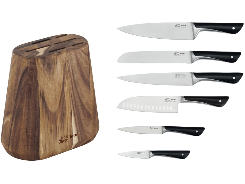 JAMIE OLIVER TEFAL Bloc de couteaux ACACIA JAMIE OLIVER TEFAL Bloc de couteaux ACACIA
