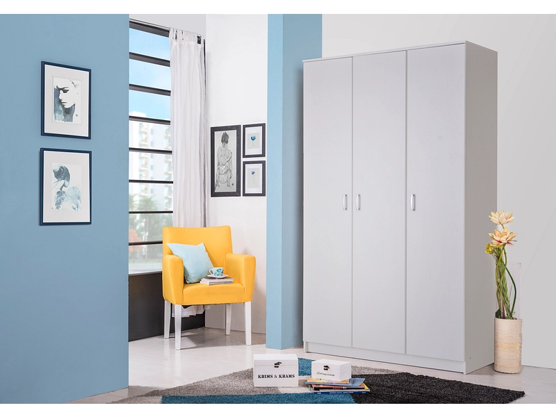 Armoire portes battantes HANA blanc