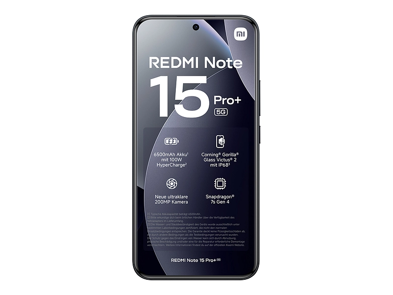 XIAOMI REDMI Note 15 Pro+ black XIAOMI REDMI Note 15 Pro+ black