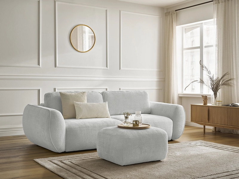 3er Sofa mit Hocker BOBOCHIC DENISE