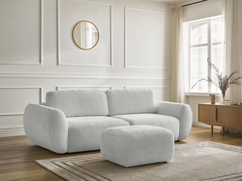 3er Sofa mit Hocker BOBOCHIC DENISE