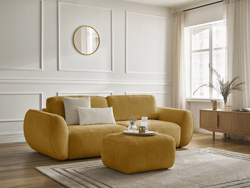 3er Sofa mit Hocker BOBOCHIC DENISE