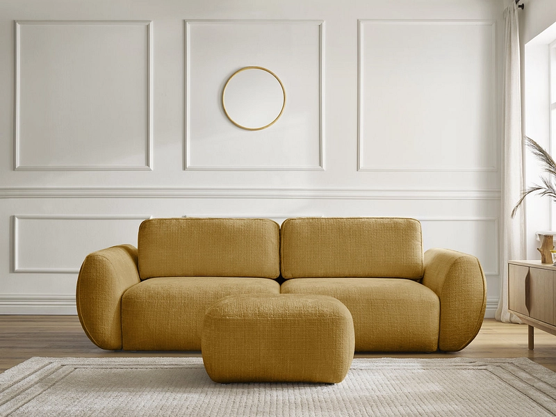 3er Sofa mit Hocker BOBOCHIC DENISE