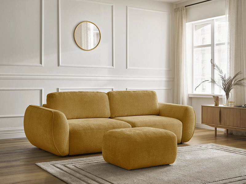 3er Sofa mit Hocker BOBOCHIC DENISE