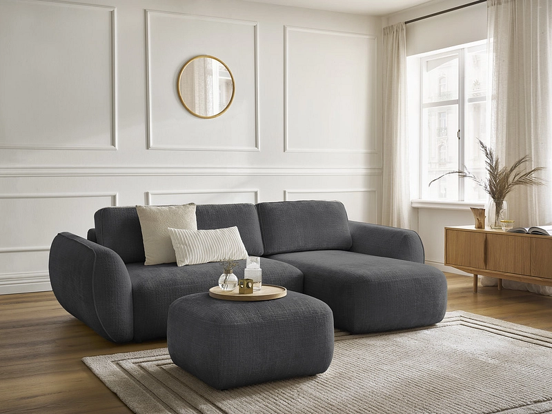 Ecksofa mit Hocker BOBOCHIC DENISE Ecksofa mit Hocker BOBOCHIC DENISE