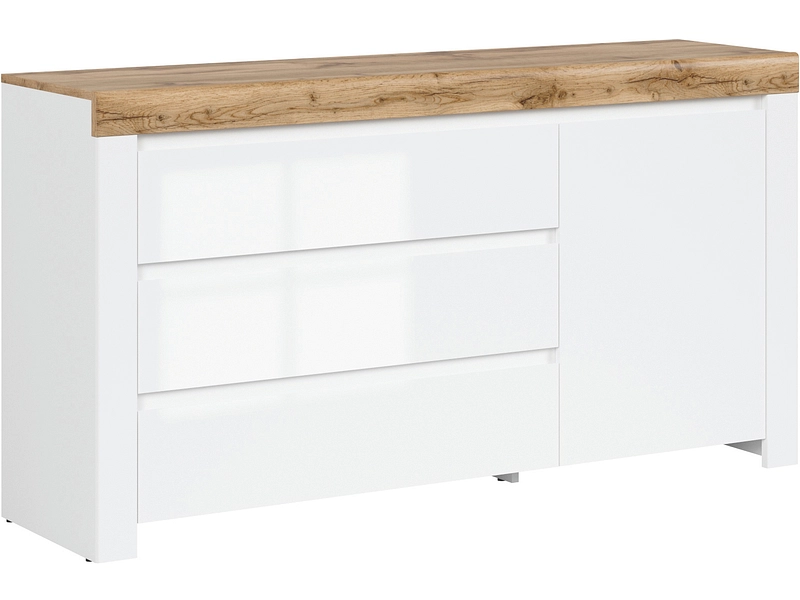 Kommode HOLTEN 1 Tür 3 Schubladen Kommode HOLTEN 1 Tür 3 Schubladen