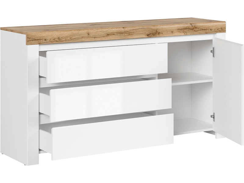 Kommode HOLTEN 1 Tür 3 Schubladen Kommode HOLTEN 1 Tür 3 Schubladen