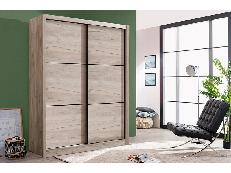 Schwebetürenschrank NAVARA eiche Schwebetürenschrank NAVARA eiche