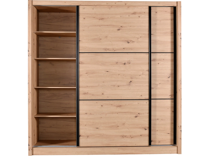 Armoire portes coulissantes NAVARA chêne artisan Armoire portes coulissantes NAVARA chêne artisan