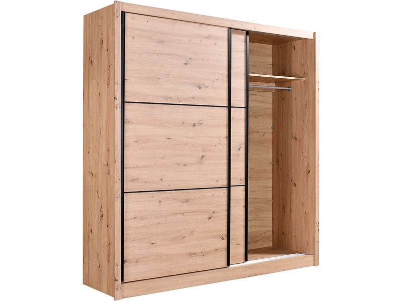 Armoire portes coulissantes NAVARA chêne artisan Armoire portes coulissantes NAVARA chêne artisan