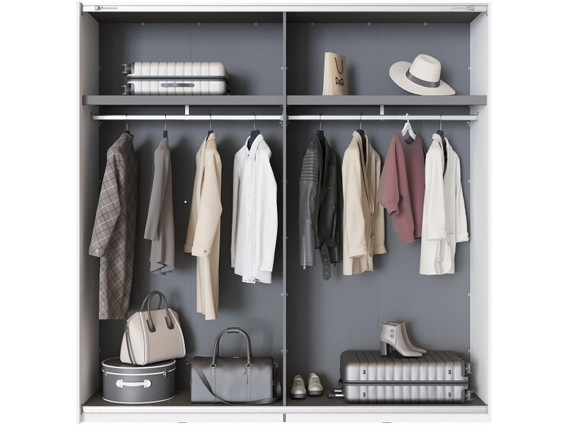 Armoire portes coulissantes JASPER blanc Armoire portes coulissantes JASPER blanc