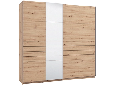 Armoire portes coulissantes JASPER chêne artisan