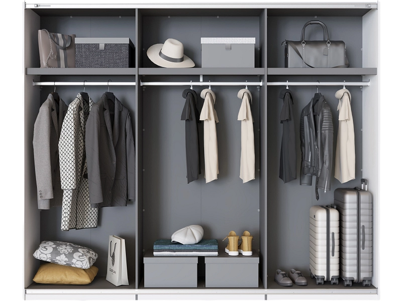 Armoire portes coulissantes JASPER blanc Armoire portes coulissantes JASPER blanc