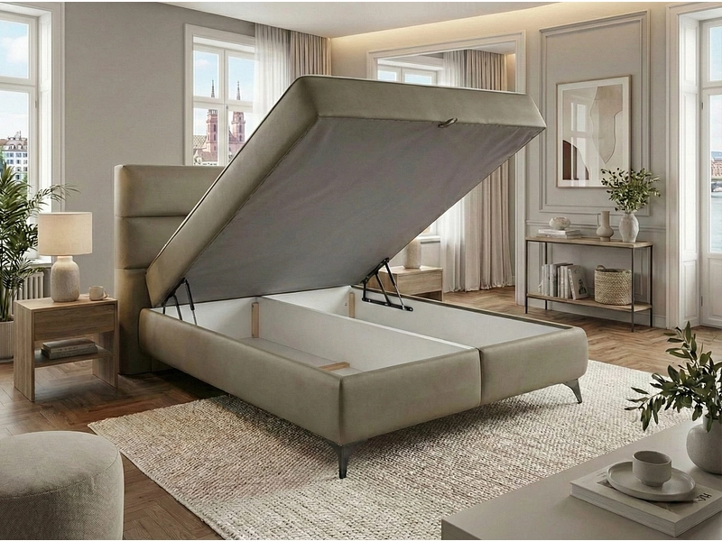 Boxspringbett EDEN taupe Boxspringbett EDEN taupe
