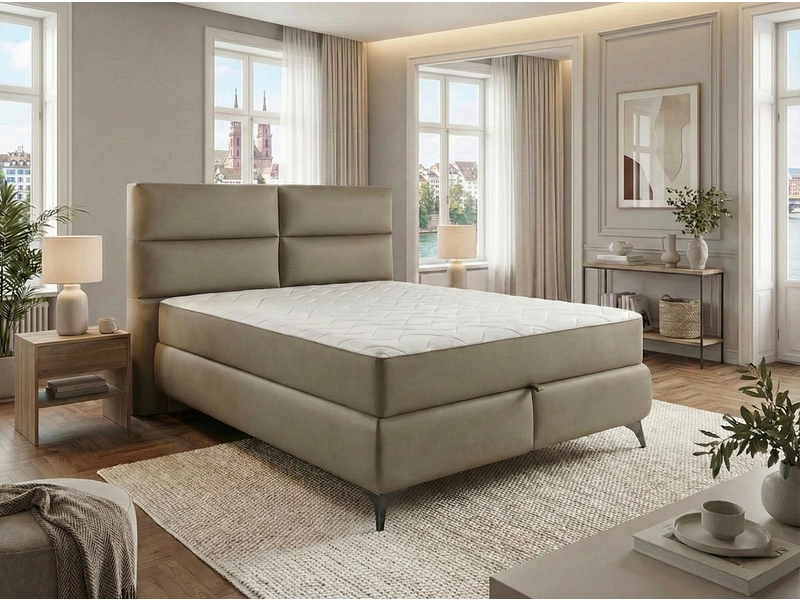 Boxspringbett EDEN taupe Boxspringbett EDEN taupe