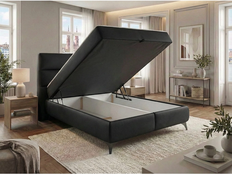 Boxspringbett EDEN dunkelgrau Boxspringbett EDEN dunkelgrau
