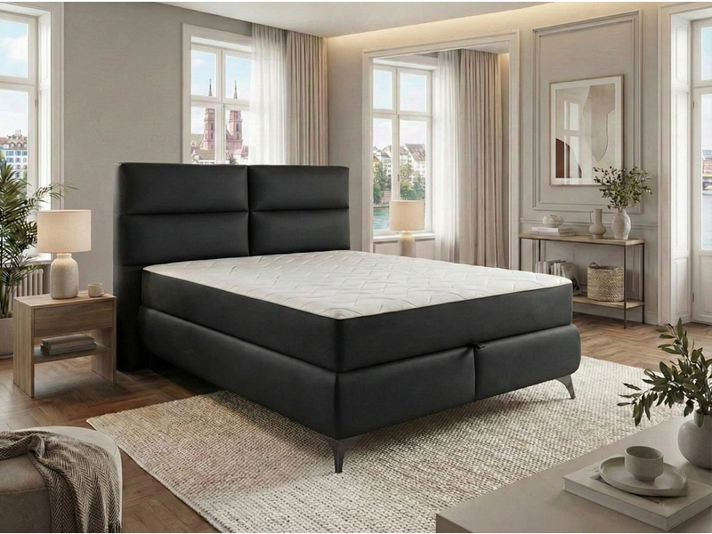 Boxspringbett EDEN dunkelgrau Boxspringbett EDEN dunkelgrau