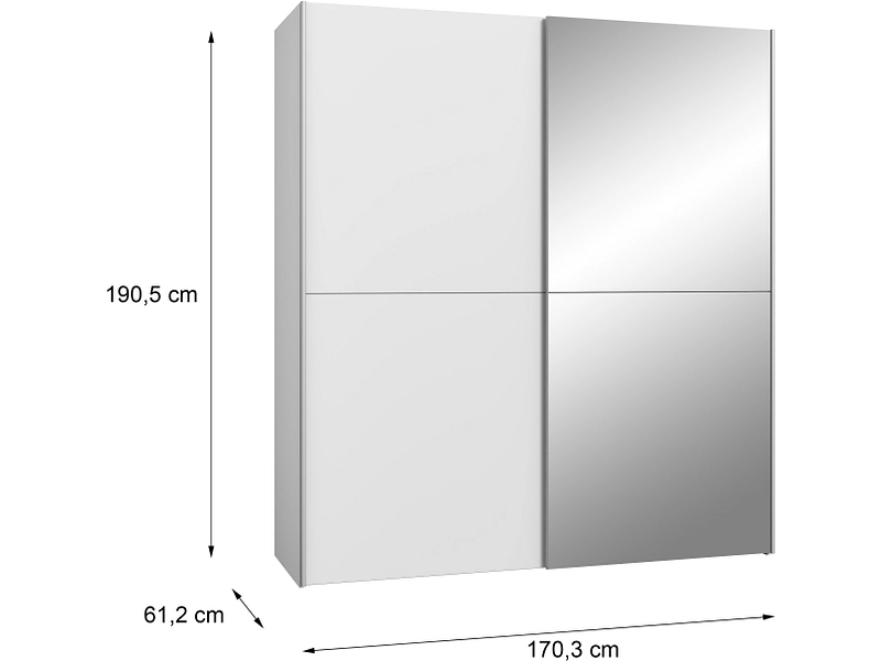 Armoire portes coulissantes GENEVE blanc Armoire portes coulissantes GENEVE blanc