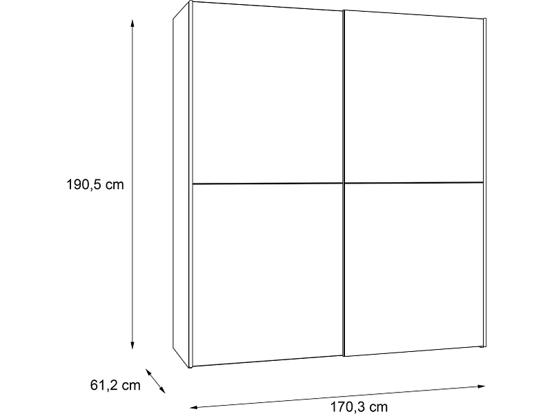 Armoire portes coulissantes GENEVE blanc Armoire portes coulissantes GENEVE blanc