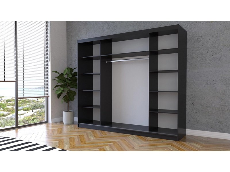 Schwebetürenschrank AVILA anthrazitschwarz
