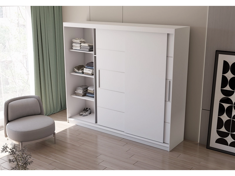 Schwebetürenschrank AVILA weiss